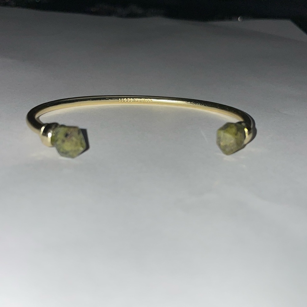 Kendra Scott Ellms Gold Cuff Bracelet, Olive Epidote